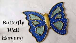 Butterfly wall hanging | Wall decoration ideas | Cardboard craft