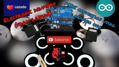 Electronic drum pad from lazada (MIDI convertion using arduino)