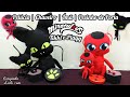 🐞 DIY Miraculous Kwamis: Como fazer Tikki e Plagg de Pelúcia + Chaveiro + Ímã + Pesinho de Porta