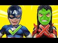 슈퍼히어로 얼굴 맞혀봐요! 어디있어 내 얼굴? 성공하면 댄스 파티 Superheros dance  | 말이야와아이들 MariAndKids