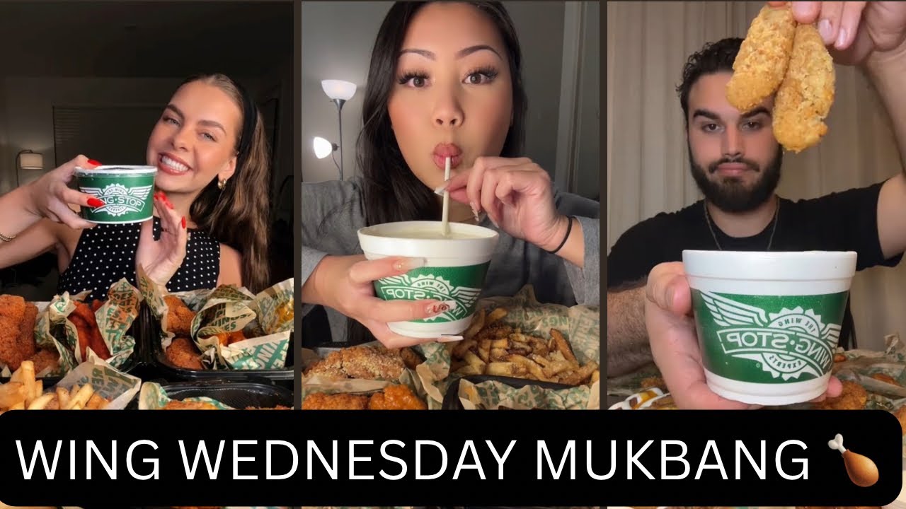 WILD WING WEDNESDAY 🍗🤤 MUKBANG! #tiktok #mukbang #asmr