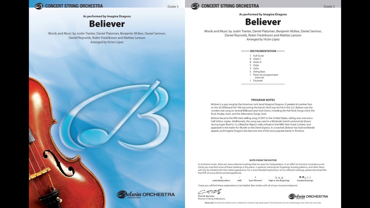 Believer, arr. Victor López -- Score & Sound