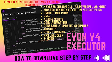 Roblox Executor | Latest Level 8 Executor EVON  v4 | Free with no Key | Tutorial Step by Step |