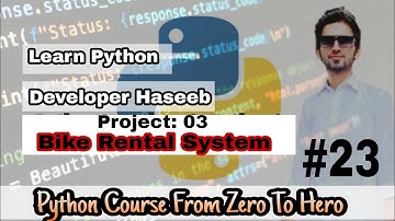 Bike Rental System Project in Python | Python Course From Zero To Hero Urdu Hindi