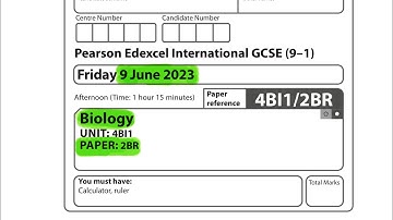 IGCSE | Biology | Paper 2BR | June 2023 | Pearson Edexcel