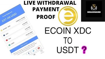 HOW TO WITHDRAWAL ECOIN XDC TAMIL NEW  | NEW UPDATE 2021 AND  | How much MONEY I made from ECOIN!!!!