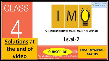 IMO for  class 4 # Level 2 test paper # with Solutions