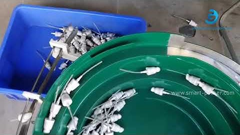 Automatic plastic pump cap spray cap vibrating sorting bowl machine testing video