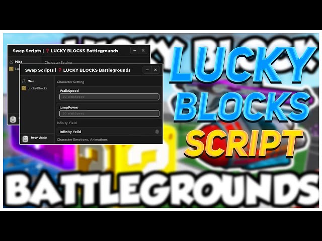 LUCKY BLOCKS Battlegrounds Script Pastebin 2023