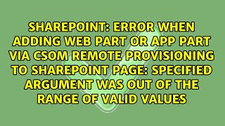 Error when adding web part