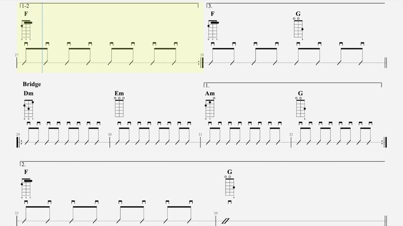 "Count On Me" by Bruno Mars   Playalong video for 3 string Loog Guitar