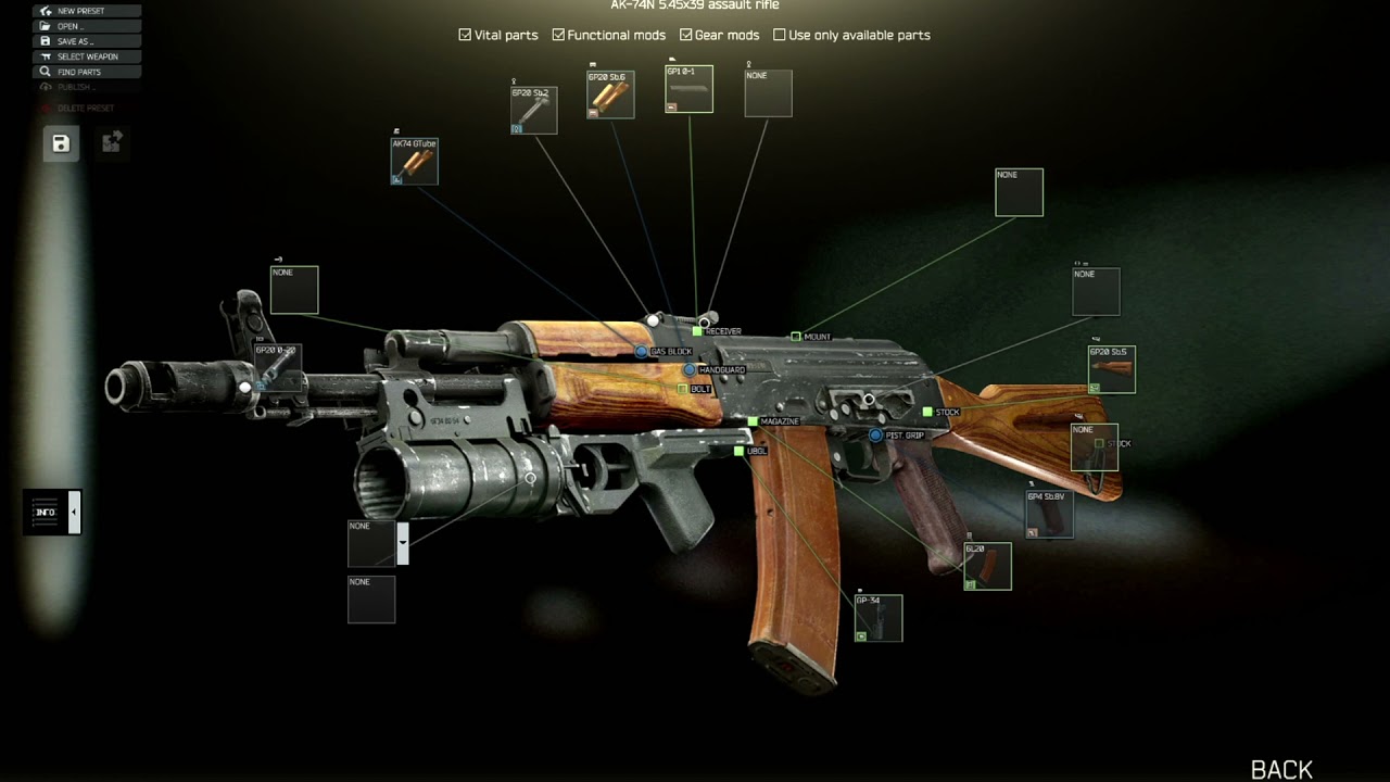 Gp34 Grenade Launcher Found In Tarkov Files Youtube