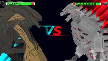 [DC2] Mechagodzilla vs MUTO Prime | ANIMATION with healthbars