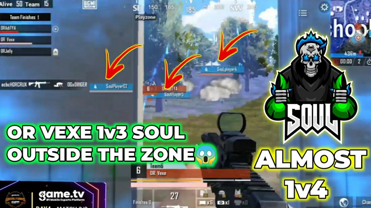 OR VEXE 1v3 SOUL IN TOURNAMENT,ALMOST 1v4 OUTSIDE ZONE 