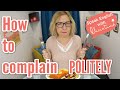 How to complain politely in English