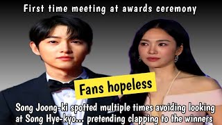 SHK & Song Joong-ki meet again don't care each other and pretending clapping to the winners