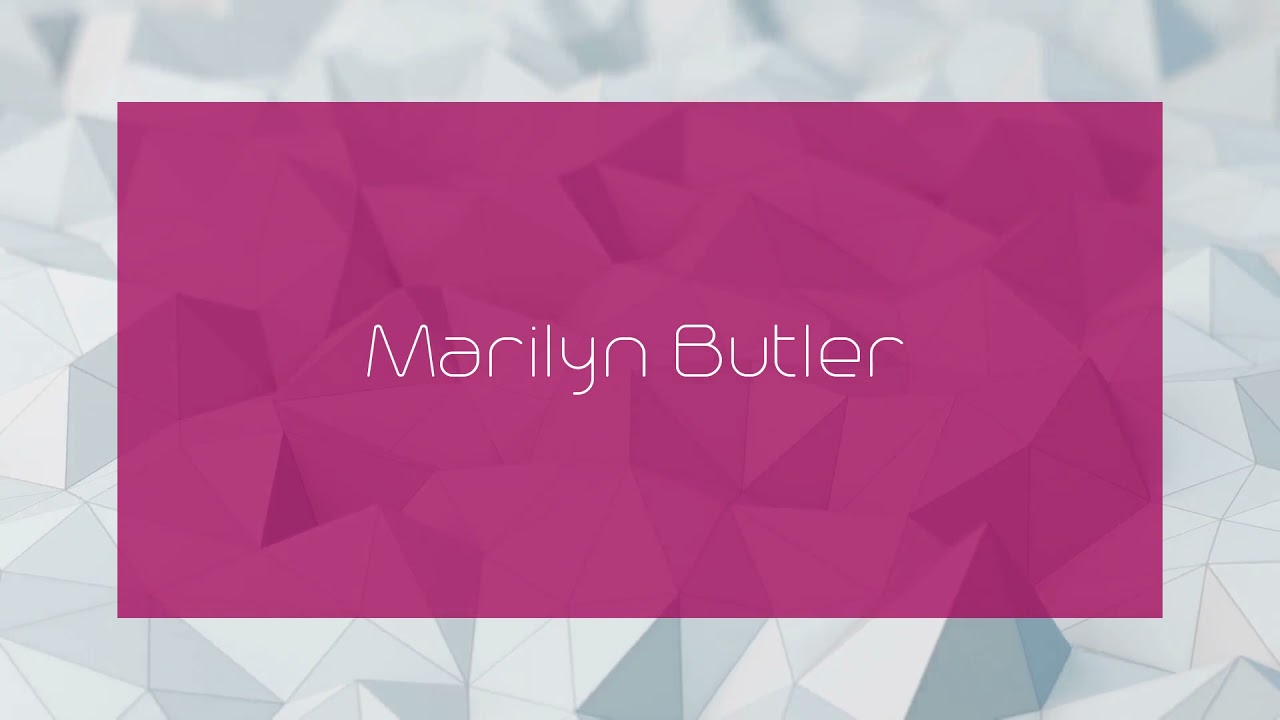 Marilyn Butler - appearance