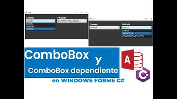 Llenar combobox y combobox dependiente con datos de Microsoft Access | WinForm C#