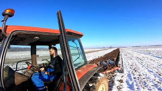 Full Power-Winter Mode-Plowing with New Holland M 135 & cool driver 💪⚙💨❄🚜