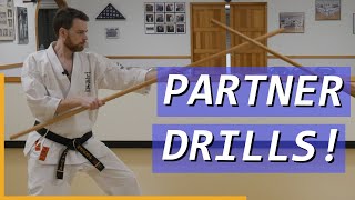 Bo (Staff) Grip Switch Partner Drills | Okinawan Kobudo