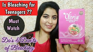 Olivia Fruit Bleach Review & Demo || Bleach for Teenagers & Adults | ब्लीच करने का तरीका