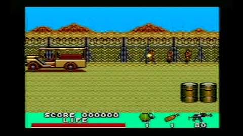 Sega Master System Rambo III 3 Title / Intro Screen And Attract Mode Demo Carolco 1988