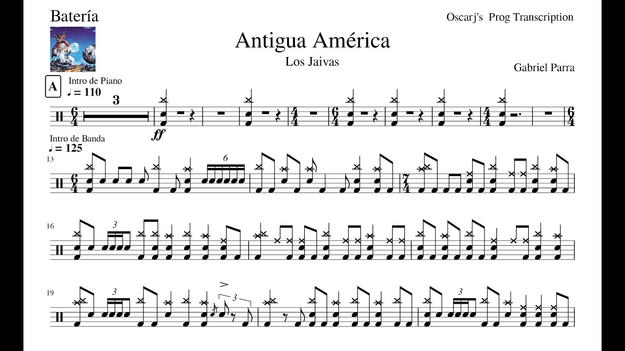 PDT] Los Jaivas - Antigua América Partitura De Batería Gratis (Actualizada  En La Descripción) - YouTube