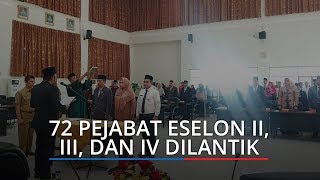 72 Pejabat Eselon II, III, dan IV Dilantik, Wawako Padang Sebut Adanya Perubahan Nomenklatur