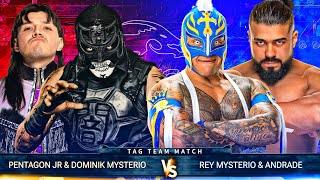 WWE 2K24 - Dominik Mysterio & Pentagon Jr Vs Rey Mysterio & Andrade - Tag Team Match