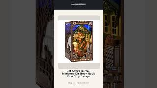 Cat Affairs Bureau Miniature DIY Book Nook Kit – Cozy Escape #Shorts
