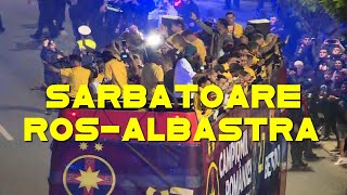 Jucătorii FCSBului au sărbătorit titlul în mijlocul Bucureștiului, alături de suporteri