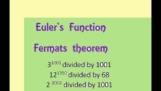 Find Remainders Using Fermat's Theorem and Euler's Number | Number System | Learners' Planet