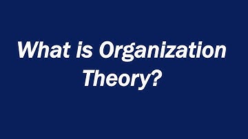 What is Organization Theory?