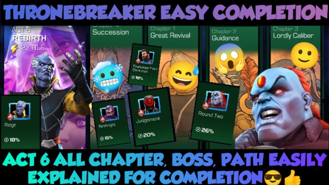 MCOC: THRONEBREAKER EASY GUIDE FOR COMPLETION 2024 