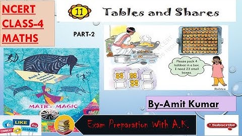 Tables and Shares NCERT Class 4 Maths Part 2