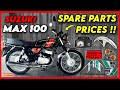 Suzuki max 100 spare parts price list  max 100 spare parts  order online  9893235053 yt