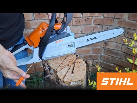 How to adjust the carburetor idle speed on a Stihl Ms172 chainsaw. THE ...