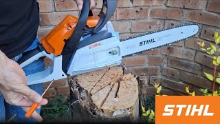 How to adjust the carburetor idle speed on a Stihl Ms172 chainsaw THE EASY WAY