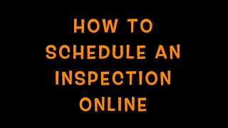 Inspection Request Tutorial