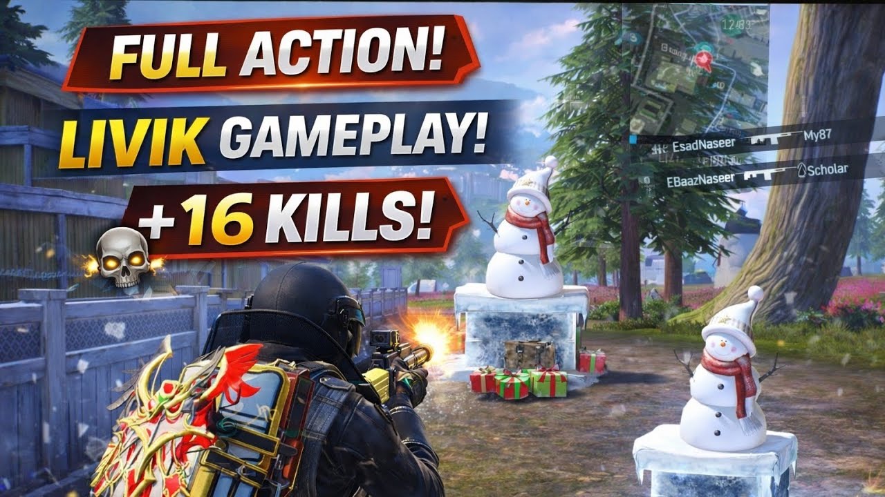LIVIK GAMEPLAY 🔥 +16 KILLS FULL ACTION | PUBG Mobile Intense Match | Brand OP