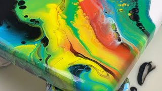 28. OPEN CUP acrylic pour | Cells without silicone | Acrylic pouring tutorial