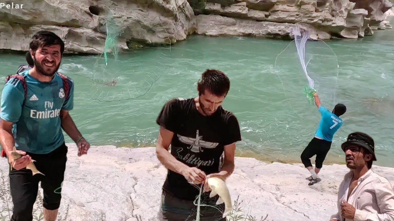 Атабек, Бабак, Али и бурлящая река: рыбалка и веселье, создание хорошего дня