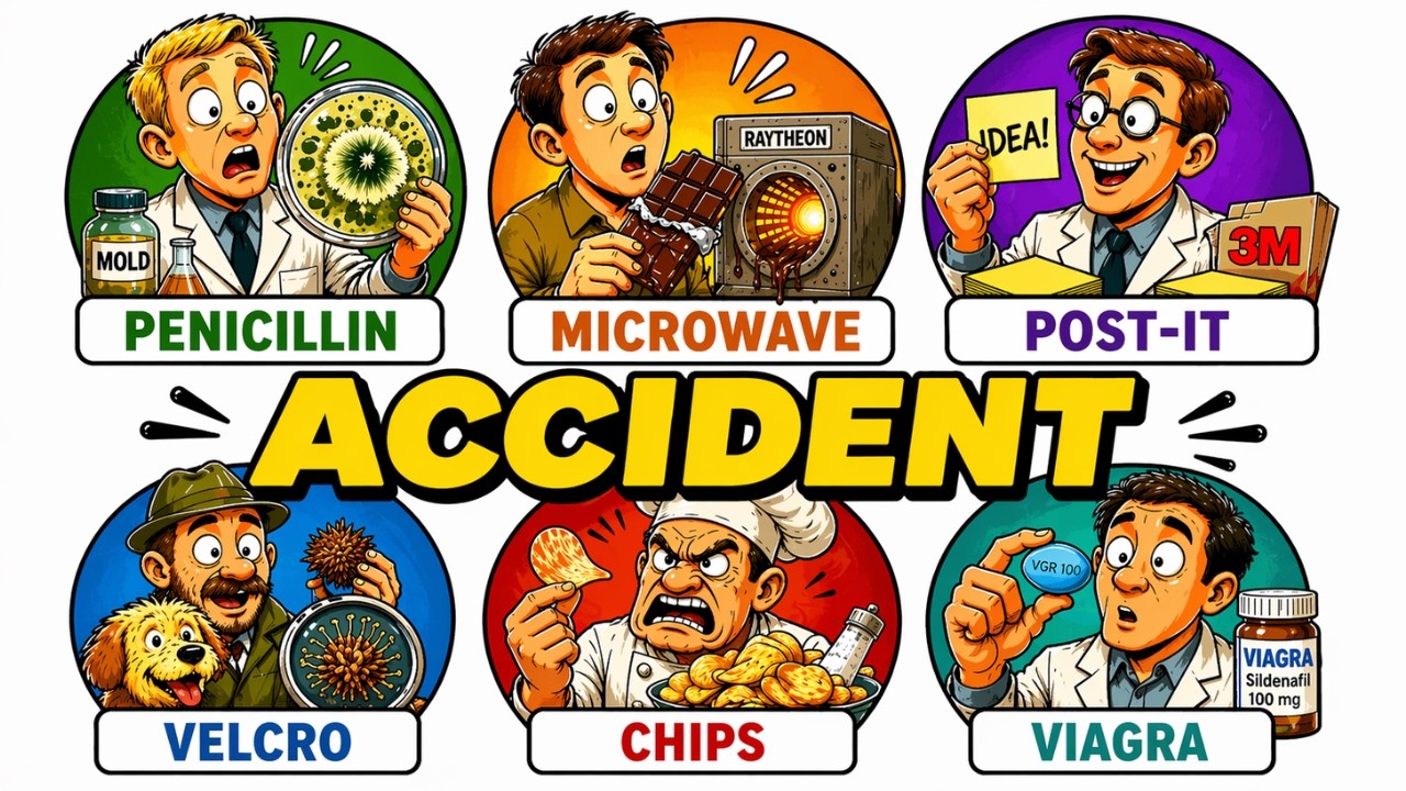 Every Accidental Invention Explained in 9 Minutes - YouTube