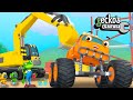 Monster Truck Construction Site Accident｜Gecko's Garage｜Kids Cartoon｜Learning Videos For Toddlers