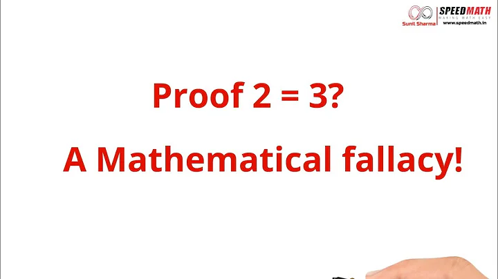Proof of 2 = 3..A Mathematical Fallacy!