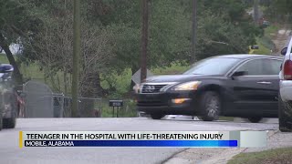 Teenager in hospital with life-threatening injury