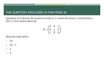 Finding Rank of a Matrix (CSIR NET Dec 2016 Math.Sci. Part B)