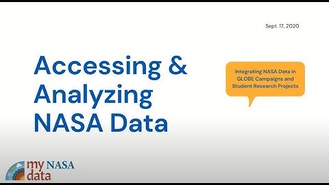 My NASA Data:  Access and Analyze NASA Data Using the Earth System Data Explorer