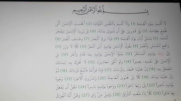 سورة القيامة بصوت القارئ احمد ربيع