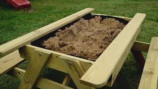 Kids Sandpit Picnic Table Video Assembly Guide.